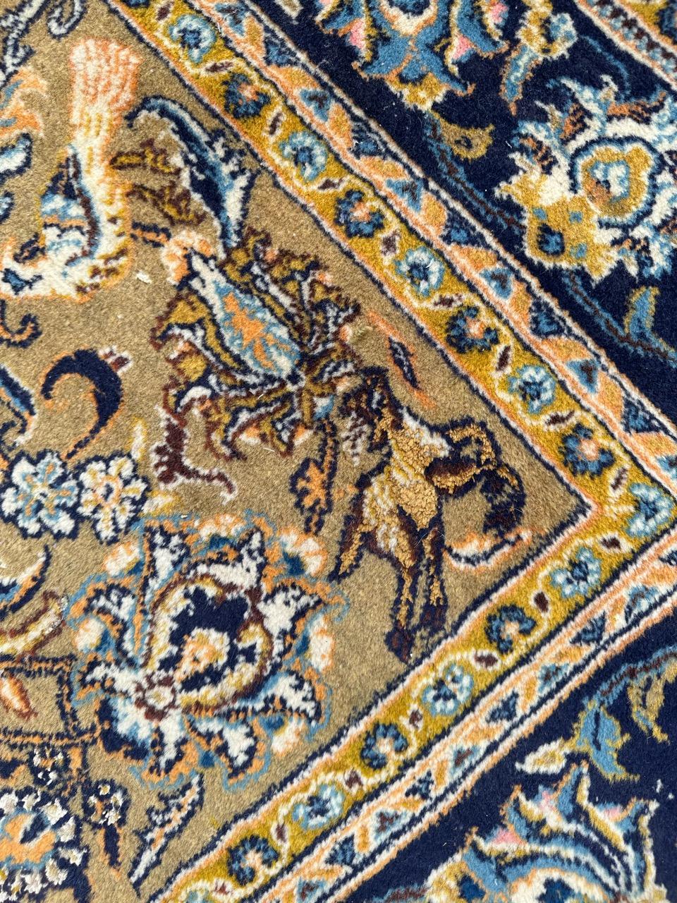 Bobyrug’s Nice mid century kashan rug  For Sale 4