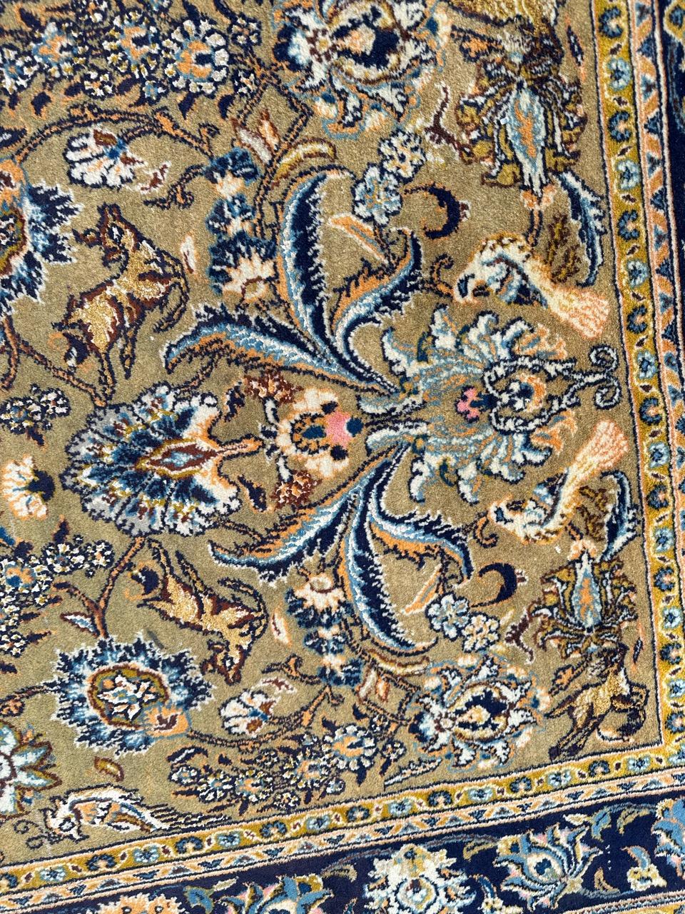Bobyrug’s Nice mid century kashan rug  For Sale 5