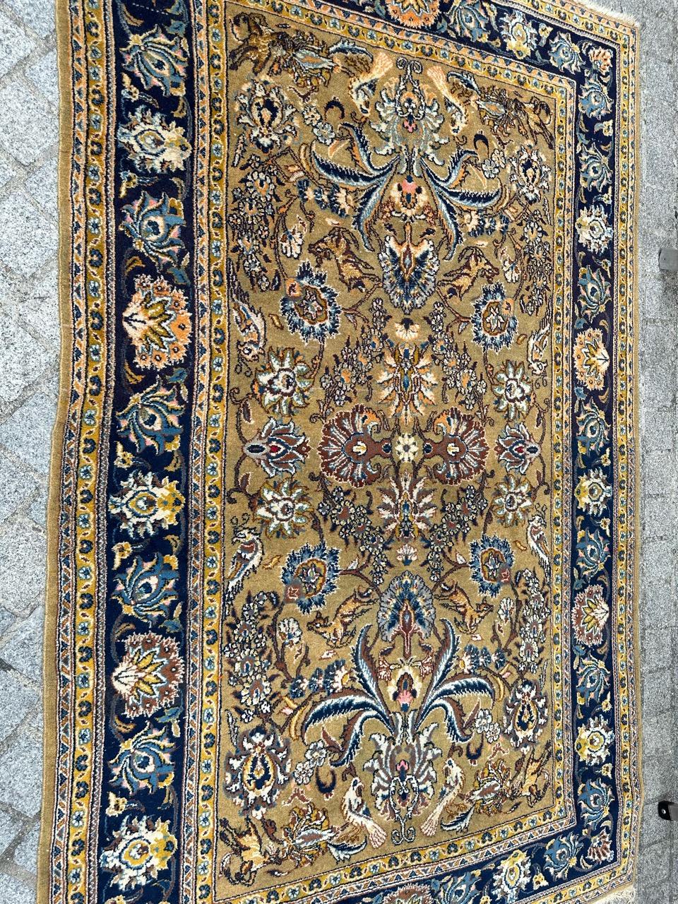 Bobyrug’s Nice mid century kashan rug  For Sale 7