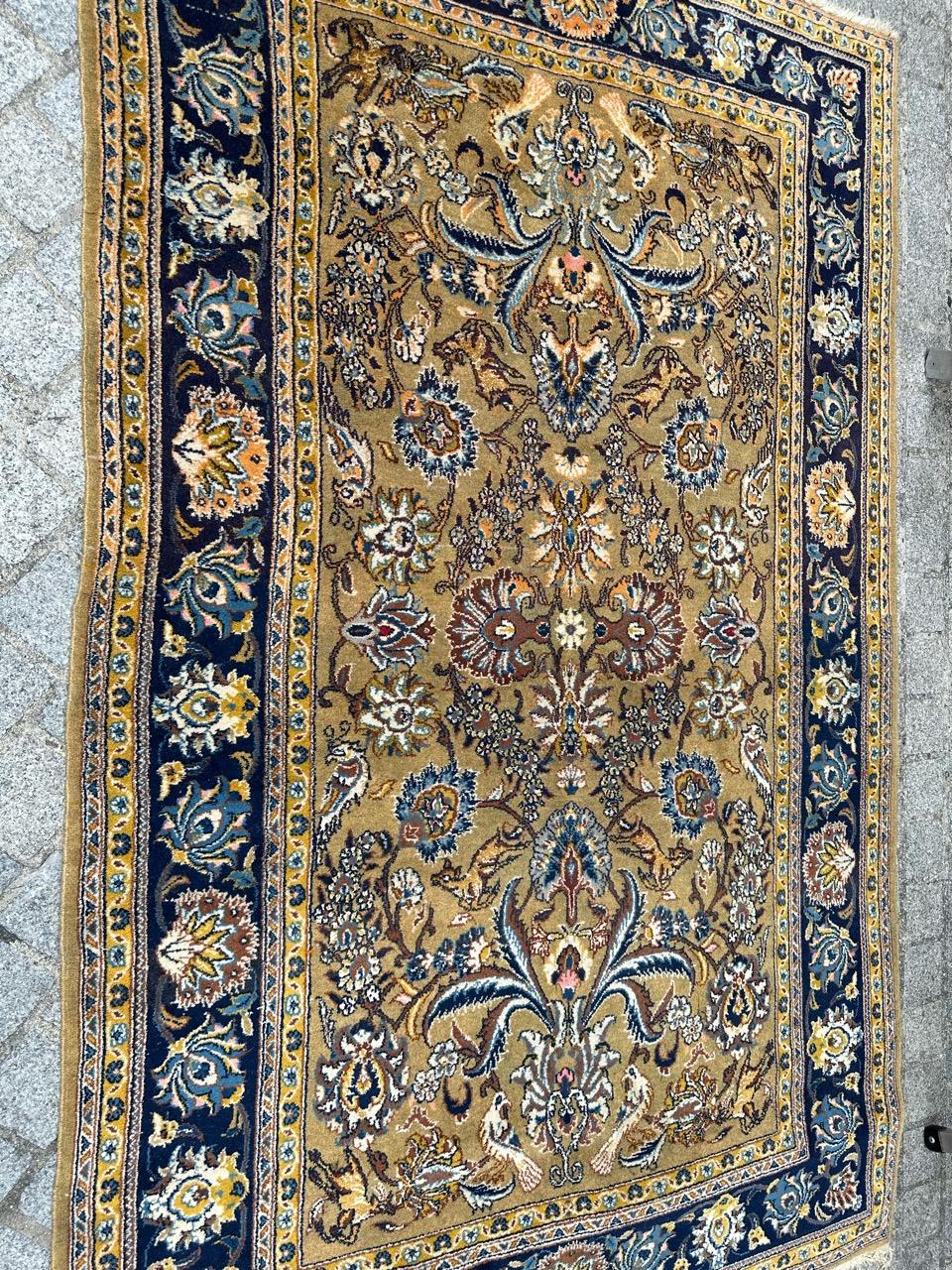Bobyrug's Schöner Kashan-Teppich aus der Mitte des Jahrhunderts im Angebot 7