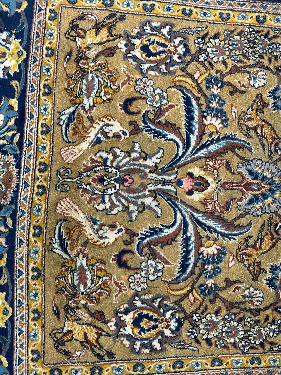 Indian Bobyrug’s Nice mid century kashan rug  For Sale