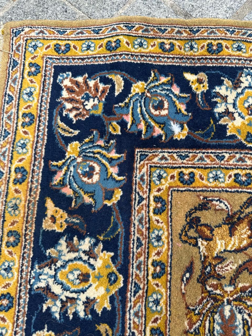 Bobyrug's Schöner Kashan-Teppich aus der Mitte des Jahrhunderts im Zustand „Gut“ im Angebot in Saint Ouen, FR