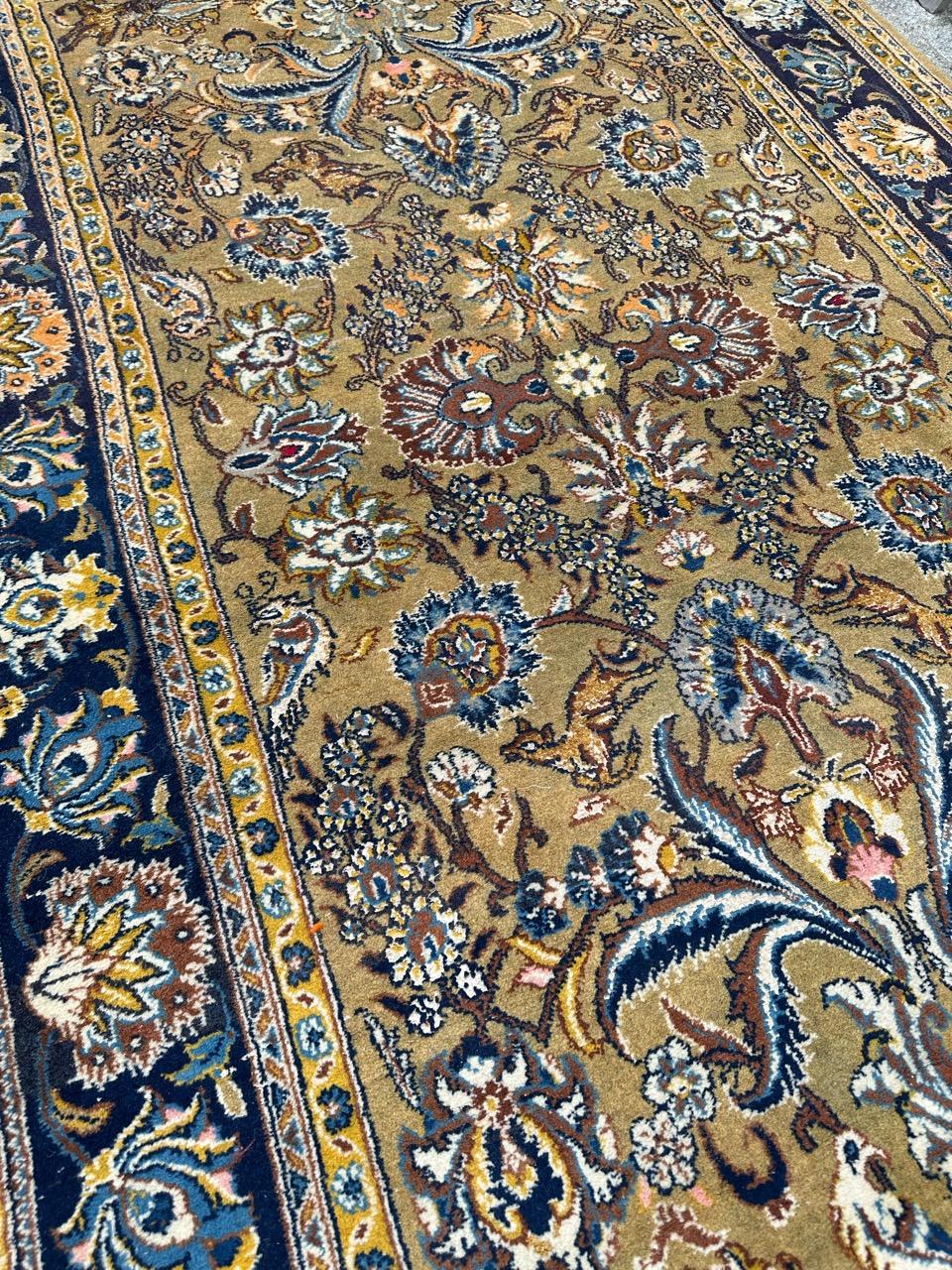 Bobyrug’s Nice mid century kashan rug  For Sale 1