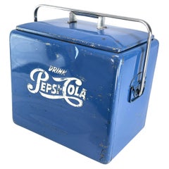 Vintage nice Mid Century Pepsi Cola cooler beverage crate red Ice Cooler 50s