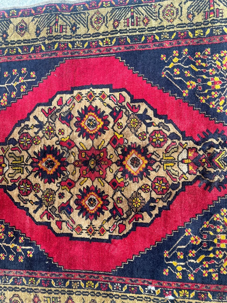 Hand-Knotted Nice Mid Century Turkish konya rug For Sale