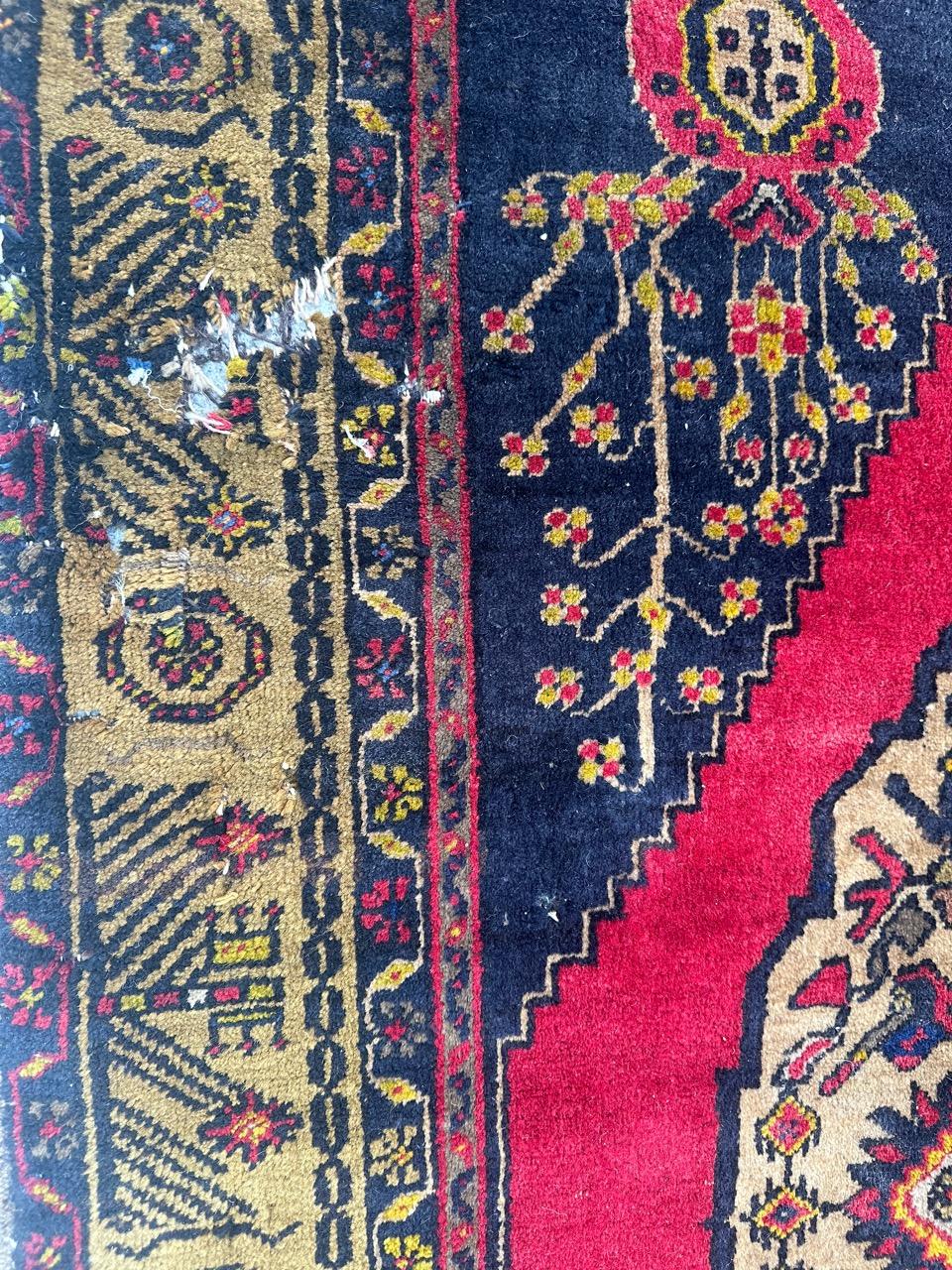 20th Century Nice Mid Century Turkish konya rug For Sale