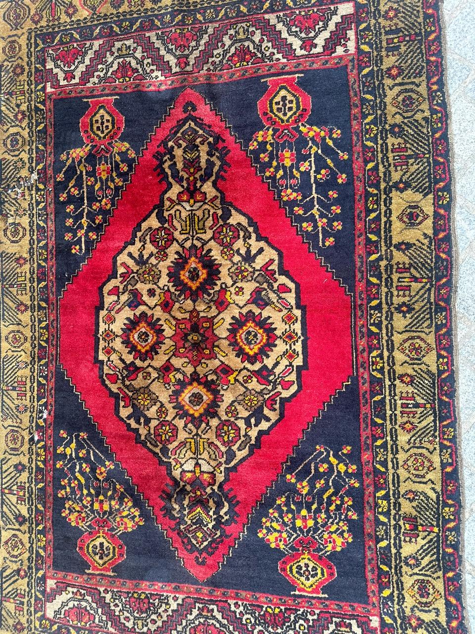 Nice Mid Century Turkish konya rug For Sale 1