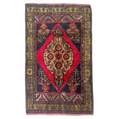 Bonita alfombra turca konya de mediados de siglo