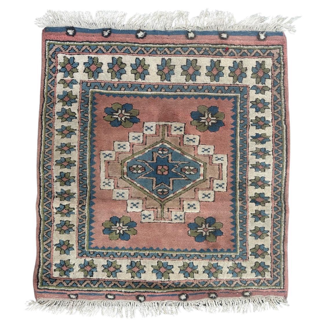 Nice Mid Century Turkish square Kars rug