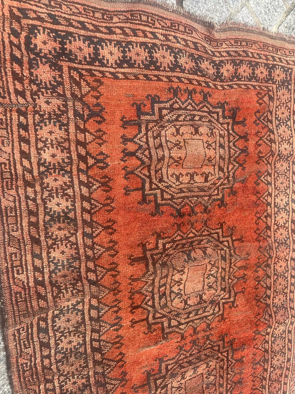 Nice mid century Turkmen rug  For Sale 6