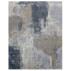 Schöner moderner geknüpfter Teppich im abstrakten Design