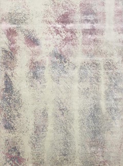 Schöner moderner geknüpfter Teppich im abstrakten Design