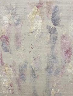 Schöner moderner geknüpfter Teppich im abstrakten Design