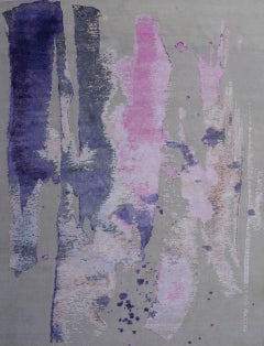 Schöner moderner geknüpfter Teppich im abstrakten Design