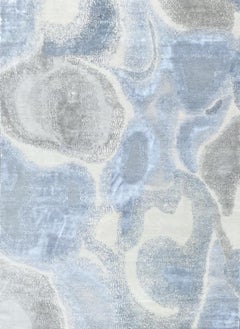 Beau tapis noué à motif abstrait moderne et moderne