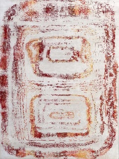 Bonita alfombra anudada de diseño abstracto moderno