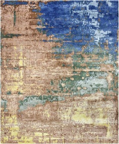 Nice Modern Abstract Design Knotted Rug