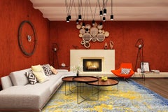 Nice Modern Abstract Design Knotted Rug