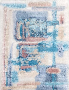 Nice Modern Abstract Design Knotted Rug
