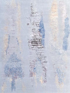 Beau tapis noué à motif abstrait moderne et moderne