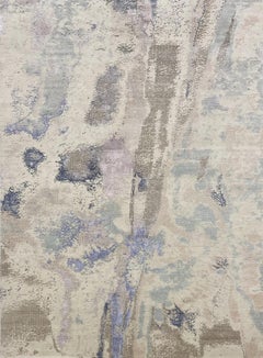 Bonita alfombra anudada de diseño abstracto moderno