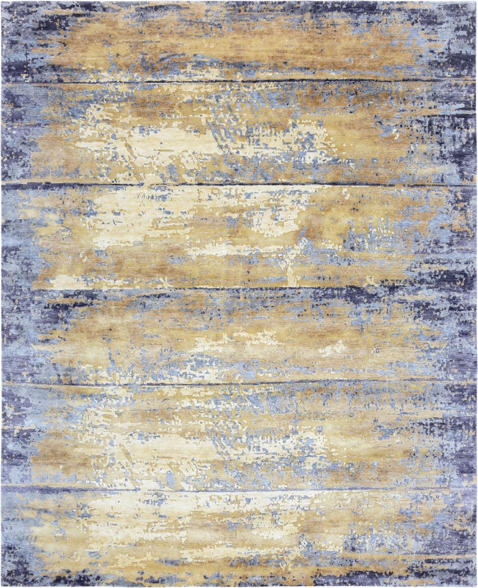 Indian Nice Modern Abstract Design Knotted Rug For Sale