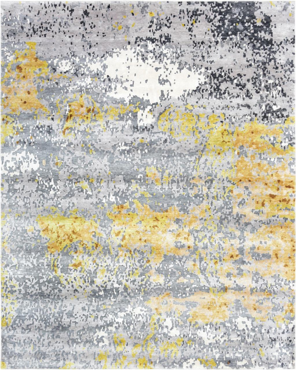 Hand-Knotted Nice Modern Abstract Design Knotted Rug For Sale