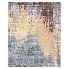 Nice Modern Abstract Design Knotted Rug