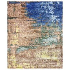 Nice Modern Abstract Design Knotted Rug