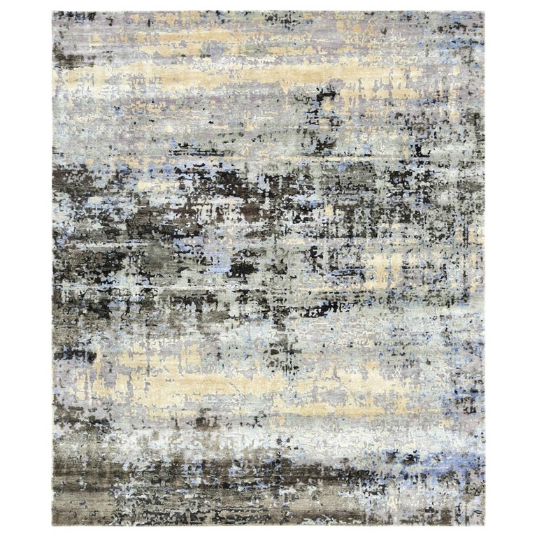 Nice Modern Rug Nice Modern Abstract Design Knotted Rug For Sale at 1stDibs