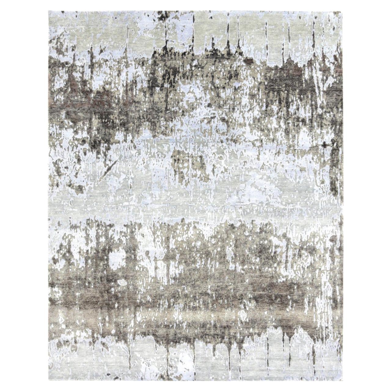 Nice Modern Abstract Design Knotted Rug