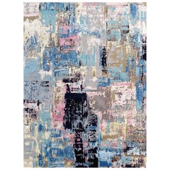 Nice Modern Abstract Design Knotted Rug