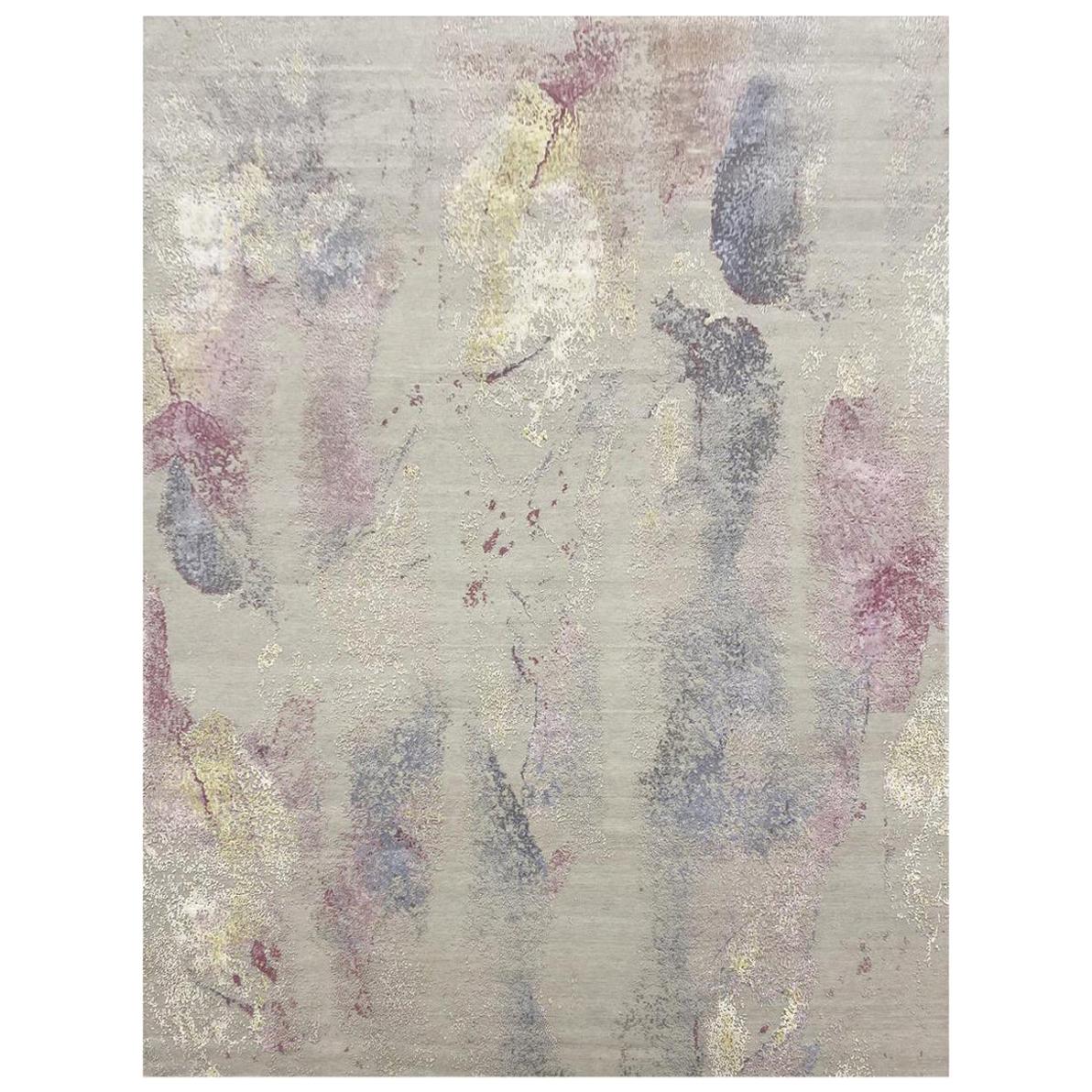 Nice Modern Abstract Design Knotted Rug