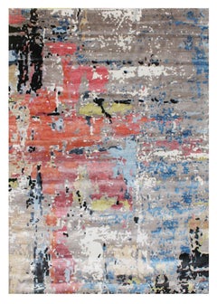 Nice Modern and Abstract Design Silk Rug