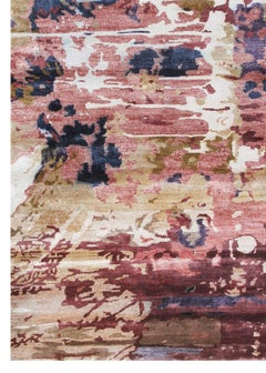 Bel tappeto di seta dal design moderno e astratto