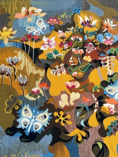Nice modern French Aubusson Tapestry by Bluteau "matinal"