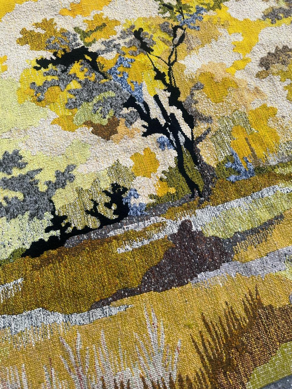 Nice modern French Aubusson Tapestry by « Gemmanick » 13