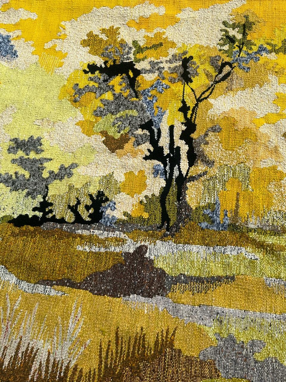 Hand-Woven Nice modern French Aubusson Tapestry by « Gemmanick »
