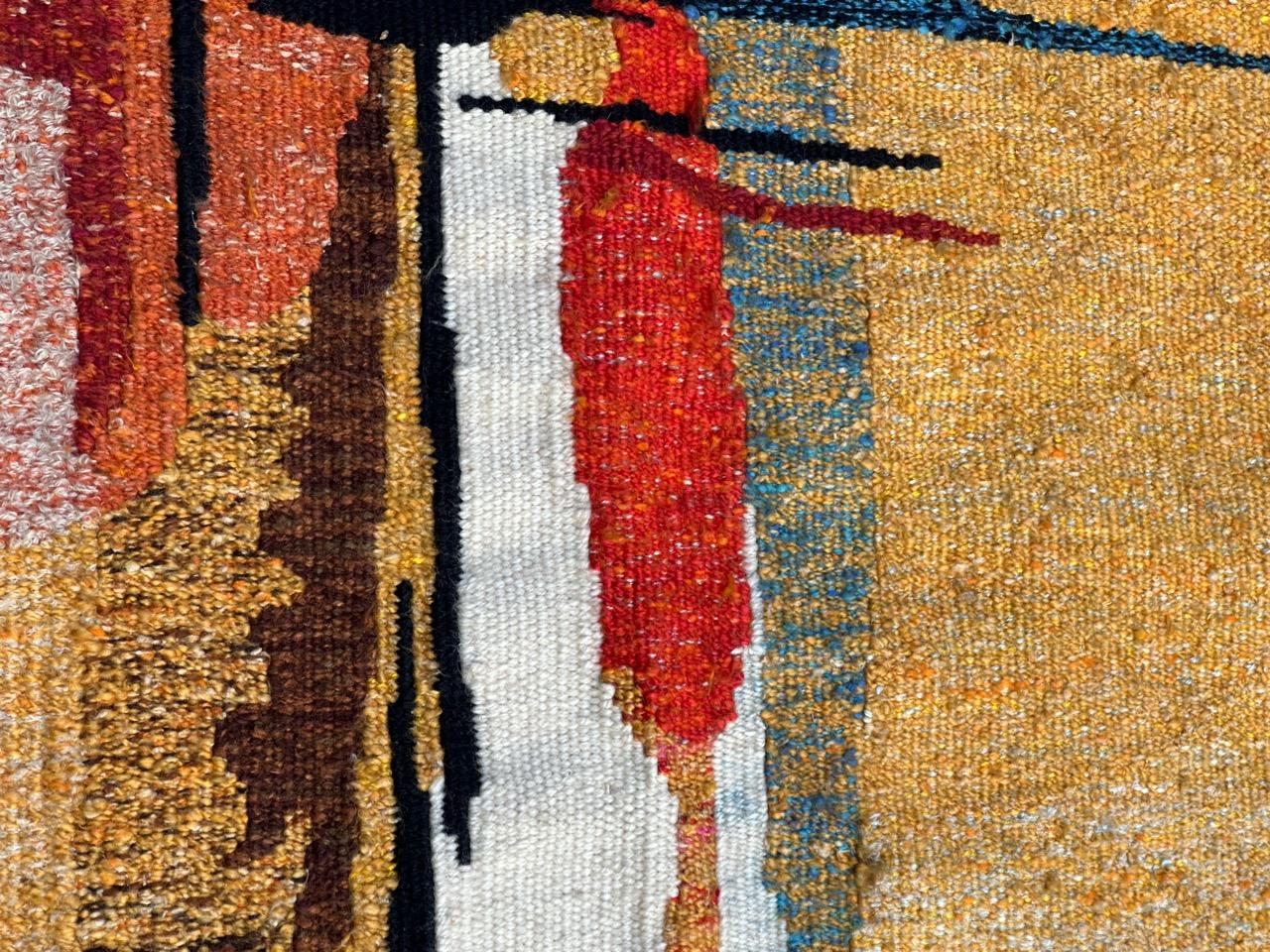Nice modern French Aubusson Tapestry by « Lartigaud » For Sale 9