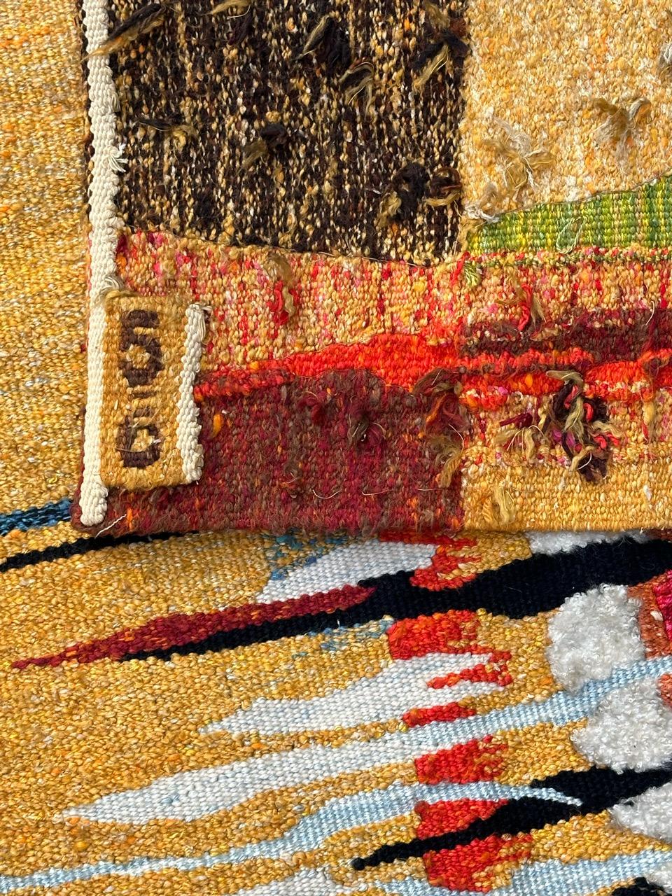 Nice modern French Aubusson Tapestry by « Lartigaud » For Sale 13