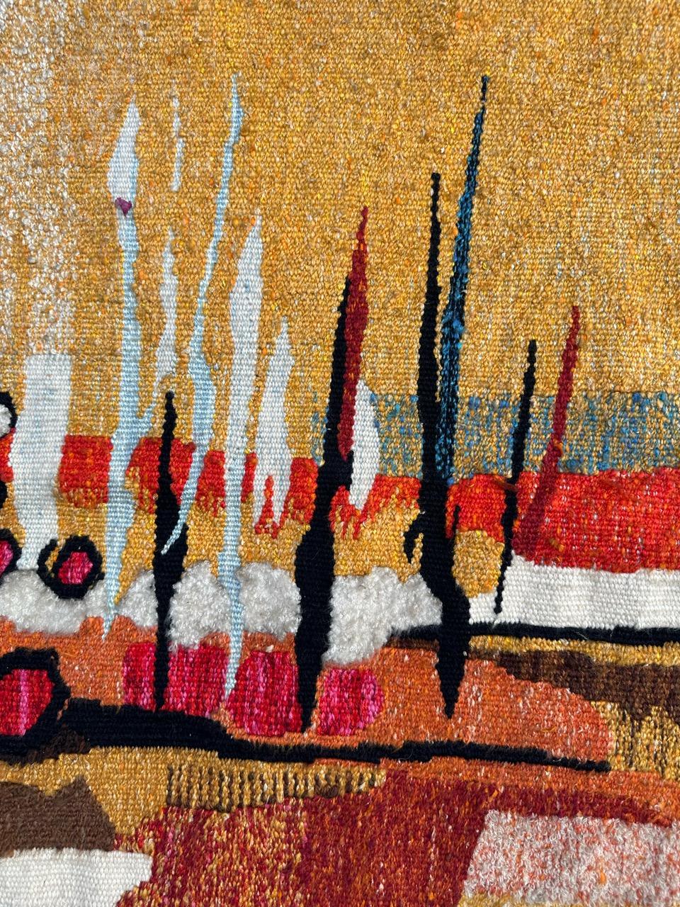 Modern Nice modern French Aubusson Tapestry by « Lartigaud » For Sale