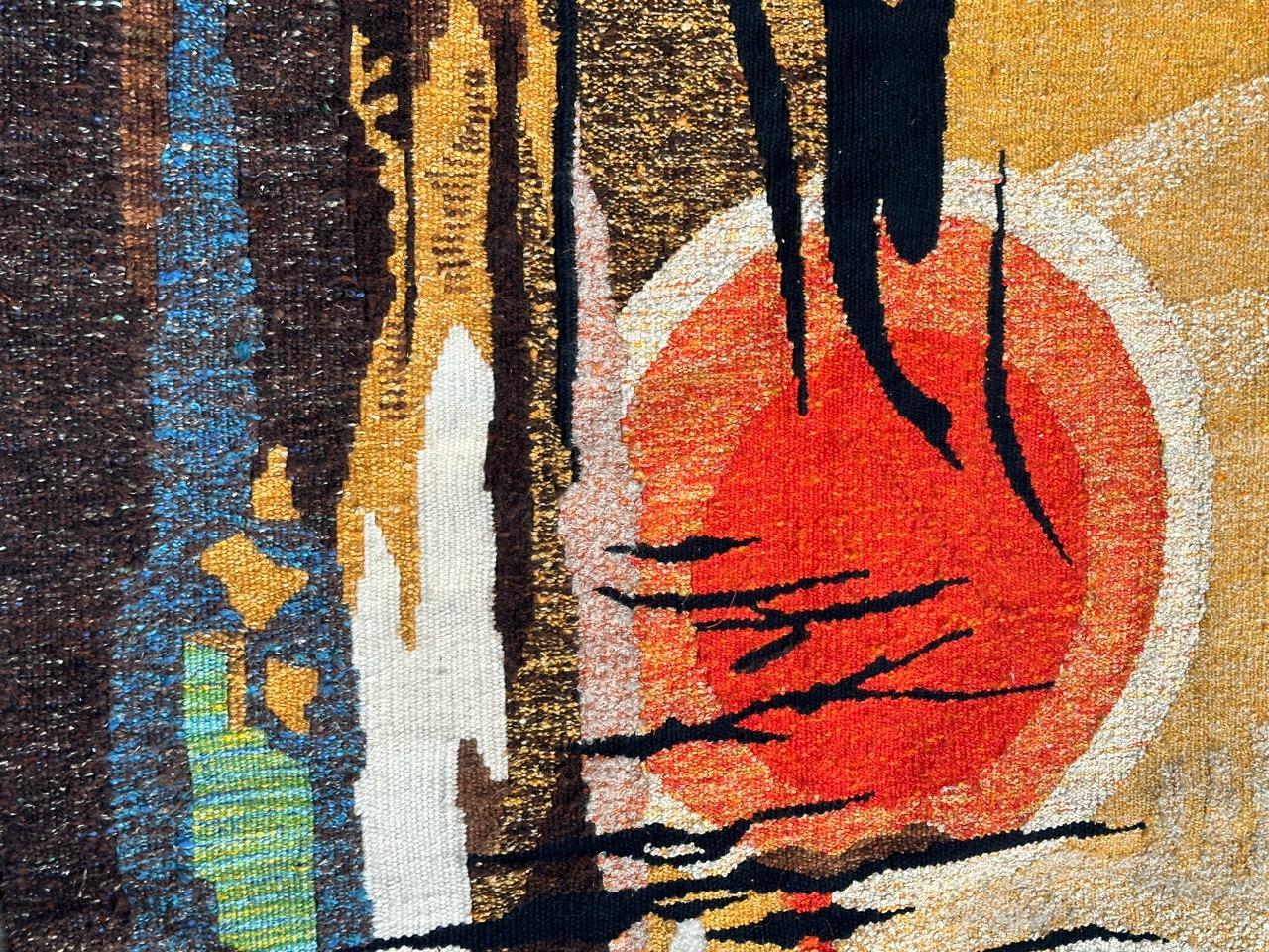 Nice modern French Aubusson Tapestry by « Lartigaud » In Good Condition For Sale In Saint Ouen, FR