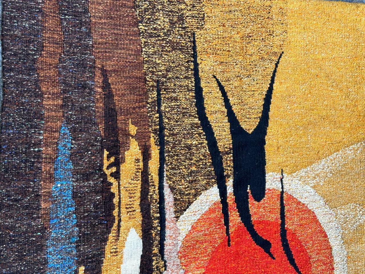 20th Century Nice modern French Aubusson Tapestry by « Lartigaud » For Sale