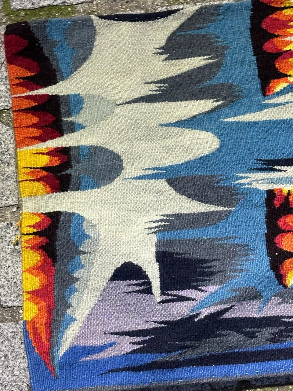 Schöner moderner französischer Aubusson Wandteppich im Angebot 3