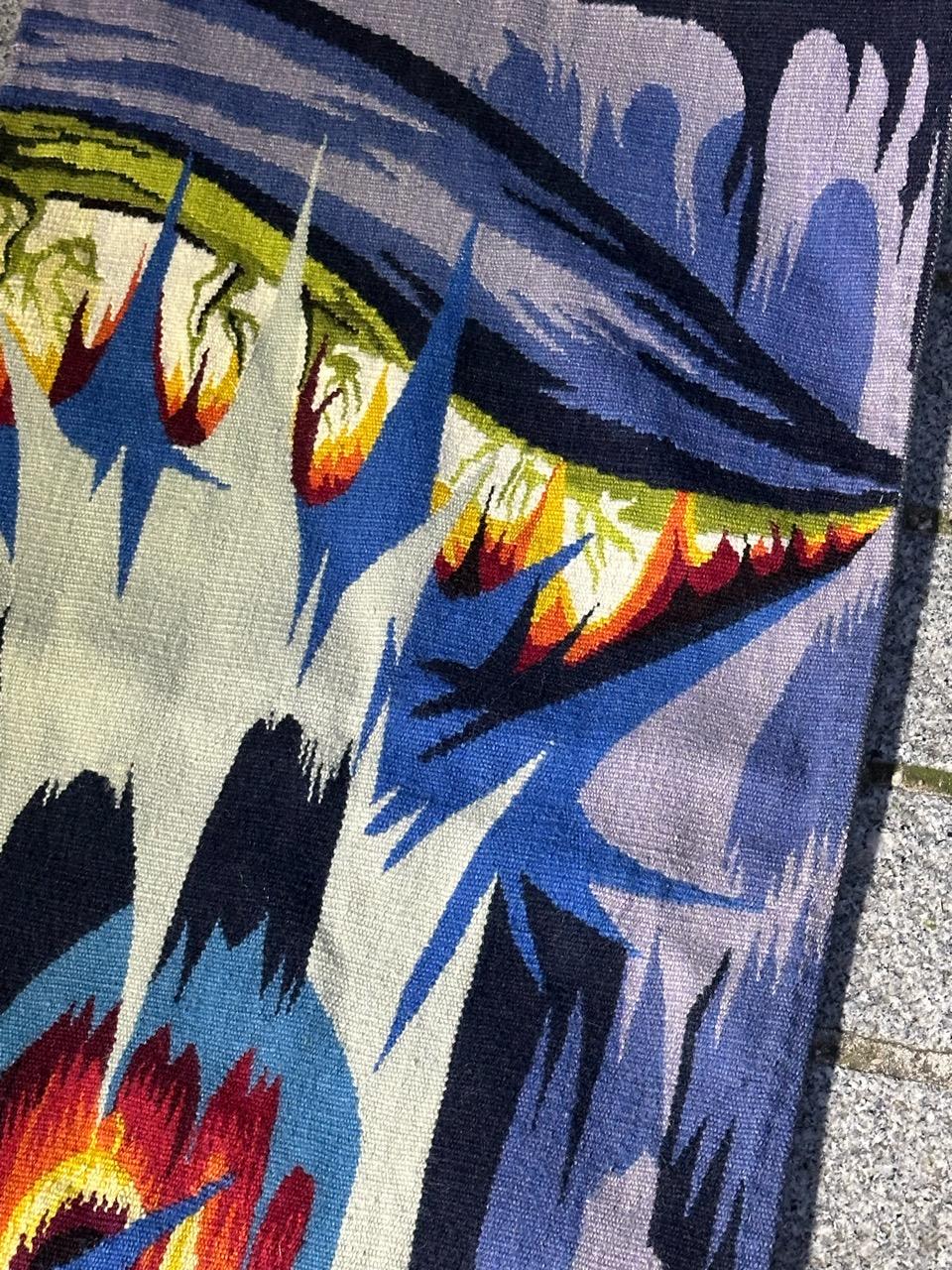 Schöner moderner französischer Aubusson Wandteppich im Angebot 5