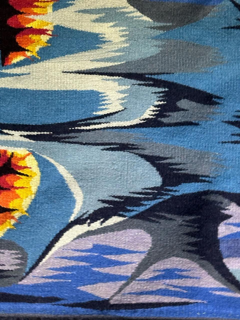 Schöner moderner französischer Aubusson Wandteppich im Angebot 7