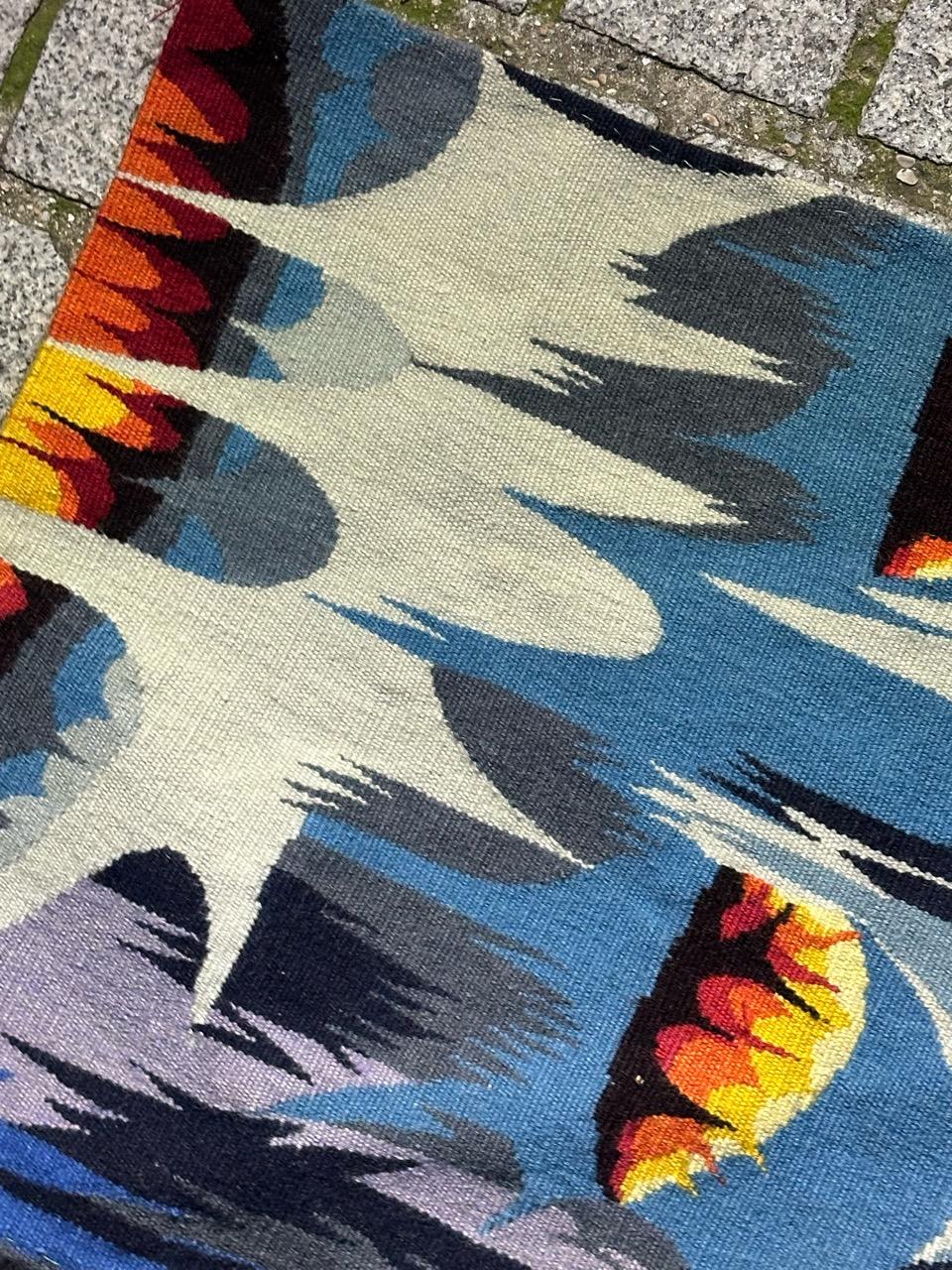 Schöner moderner französischer Aubusson Wandteppich im Angebot 8