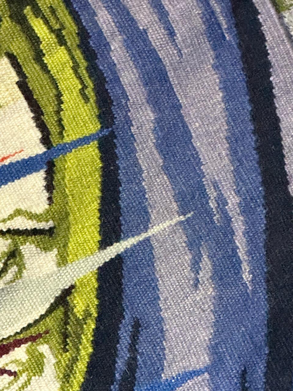 Schöner moderner französischer Aubusson Wandteppich im Angebot 11