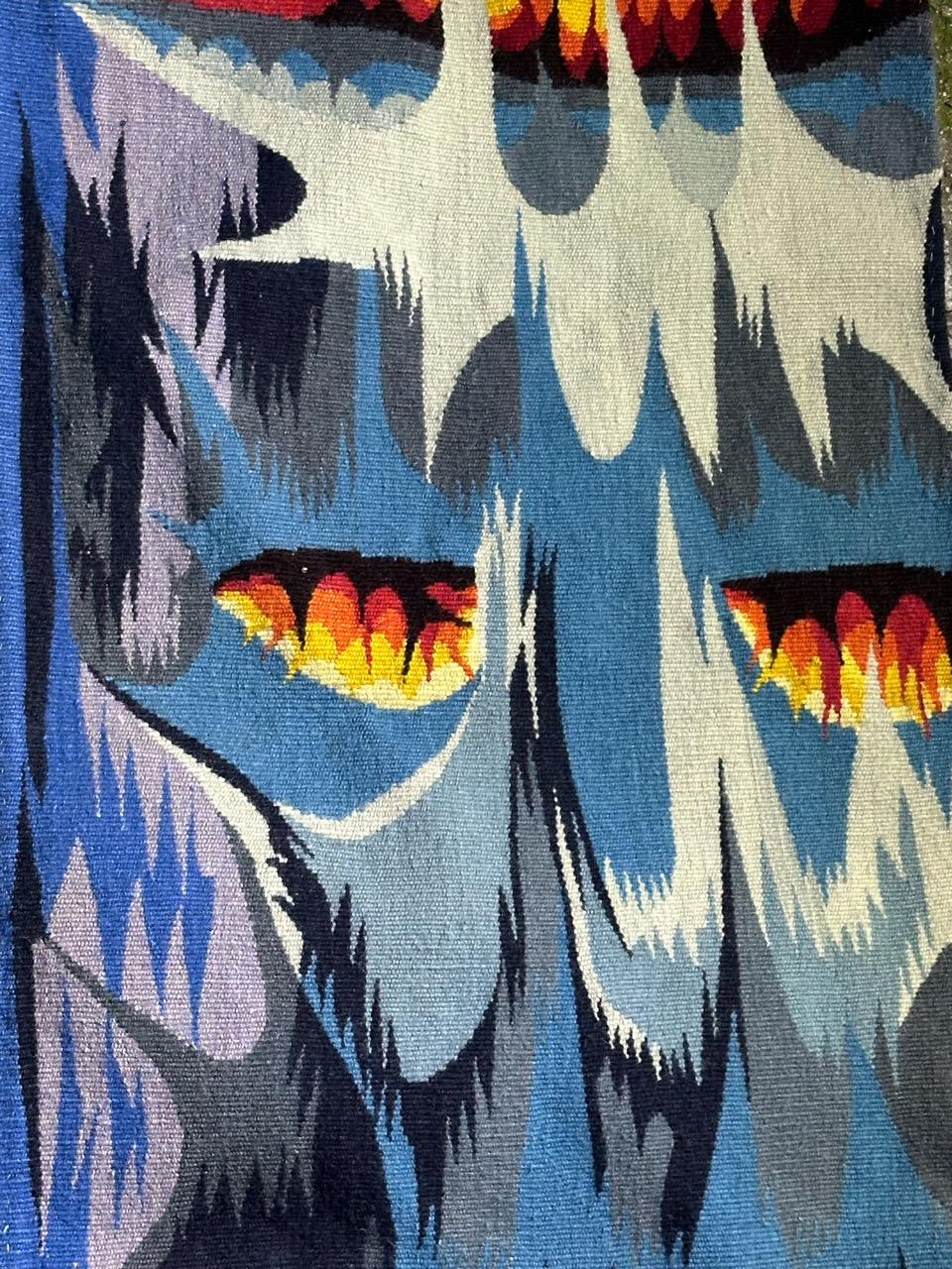 Exquisiter französischer Aubusson-Wandteppich aus der Mitte des 20. Jahrhunderts mit einem wunderschönen Muster von 