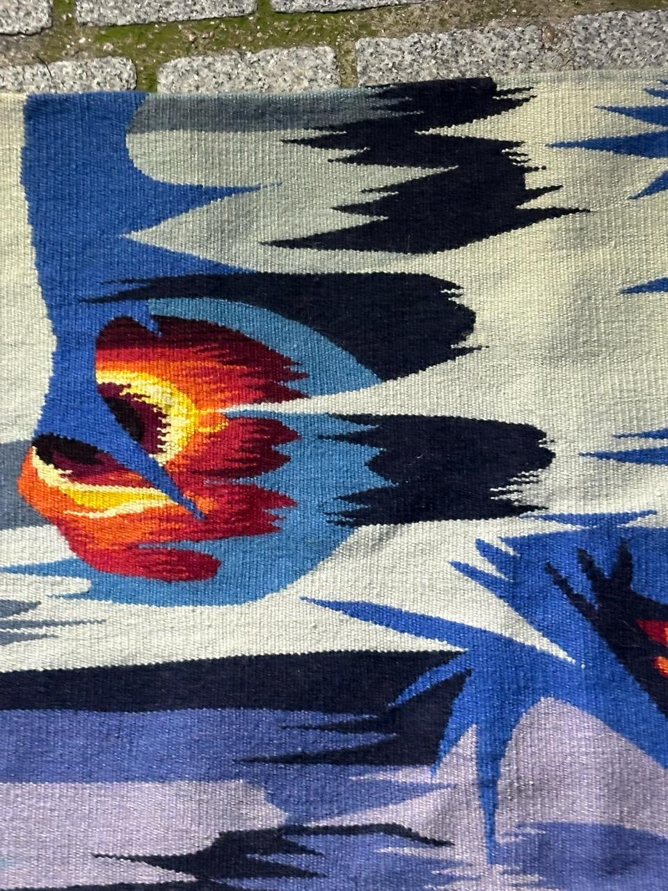 Schöner moderner französischer Aubusson Wandteppich (Wolle) im Angebot